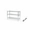 SuperSellerS Tubo chrome wire shelving unit with three shelves, measuring 90 x 122 x 36 cm for retail display.